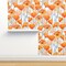 Orange Watercolor Poppy Flower California Poppies Floral Summer Custom Removable Wallpaper by Spoonflower Peel & Stick Wallpaper 2FT Wide